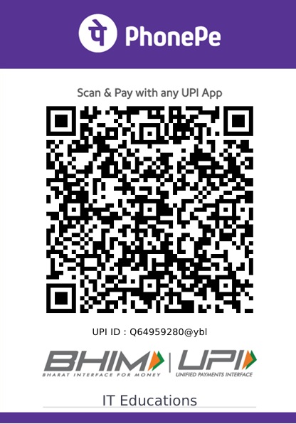IT Educations UPI QR Code to pay project fees